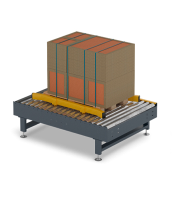 Zentriermodul für Paletten-Fördertechnik